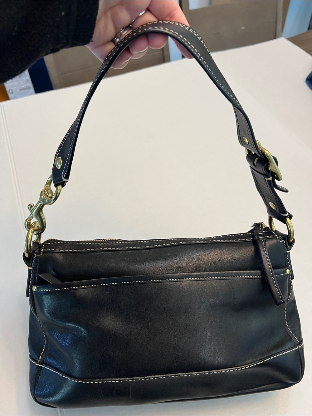 COACH LEGACY 65th ANNIVERSARY BLACK DOUBLE TURNLOCK F12868 Y2K SHOULDER BAG - Picture 2 of 16